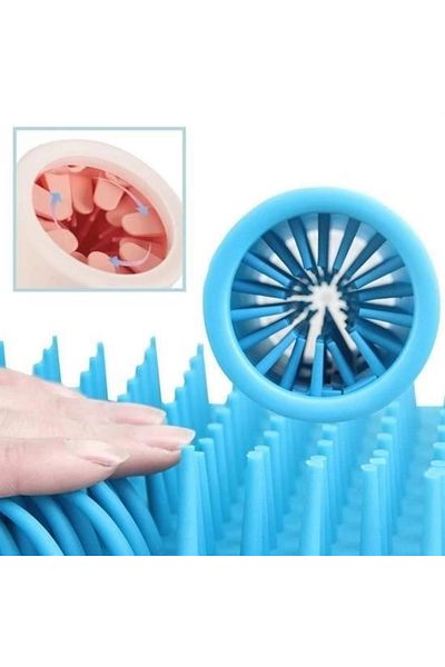 AC BOX Silicone Gel Brush Cat Dog Paw Foot Cleaning Bucket Large