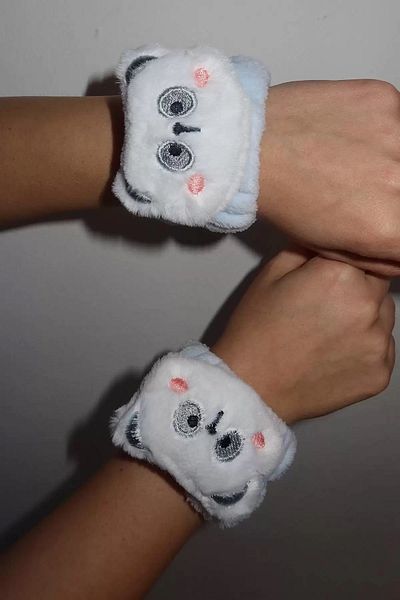 Vitastyle White Color Koala Figured Water Absorbent Towel Bracelet/Face Wash Armband/Sports Spa Bracelet