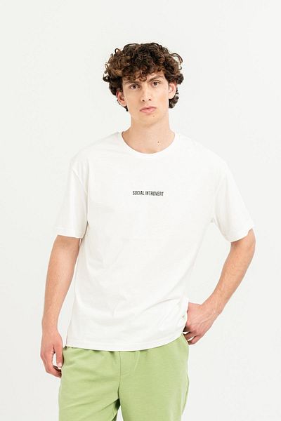 GMG FIRENZE Crew Neck Back Printed 100% Cotton Oversize Men's T-Shirt