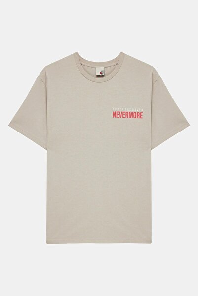 GMG FIRENZE Ανδρικό μπλουζάκι με λεπτομέρεια με λαιμόκοψη με τύπωμα 100% βαμβ...