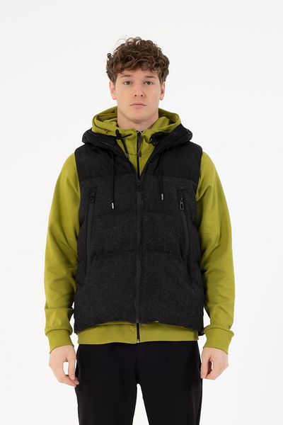 GMG FIRENZE Gmg Fırenze Anthracite Men's Vest GU23MFW07012