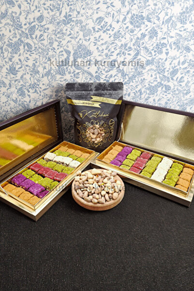 Kutluhan 2 علبة من الماس المختلط اشتري حلقوم تركي 500 جرام هدية مكسرات فاخرة ...