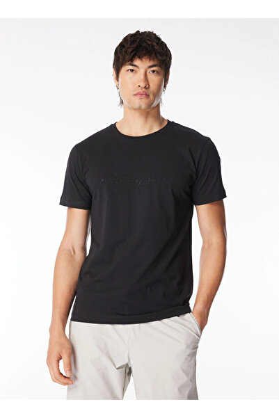 GMG FIRENZE Ανδρικό μπλουζάκι εφαρμοστό από 100% βαμβάκι με λαιμόκοψη και γρά...