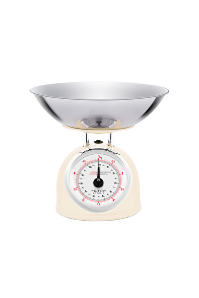 ETA Cantar mecanic de bucatarie Storio 5777 BEJ, 5 kg, precizie 25g, vas 5 L din otel inoxidabil