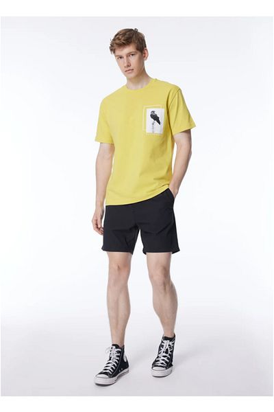 GMG FIRENZE Crew Neck Chest Printed 100% Cotton Oversize Men's T-Shirt