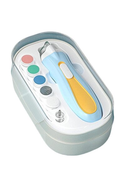 Flippy Electric Nail File for Children and Babies, ABS, 6 Accessories, LED Light, 9.5 x 6 x 17 cm, B