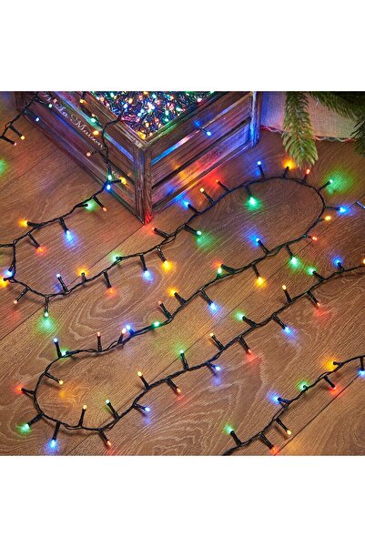 YOTO Luminițe liniare de Crăciun, 10 m, 100 LED-uri, 8 moduri de iluminare, priză 220V, interior, multicolore