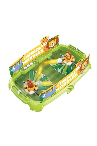 Flippy Lion Battle Interactive Board Game for Kids, Flippy, 4 Balls, Scoreboard, 40.7x27x14 cm, Green