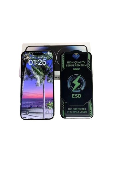 Flippy Tempered Glass Screen Protector for Apple iPhone 15 Pro Max - Full Cover, Black Edges, Transp