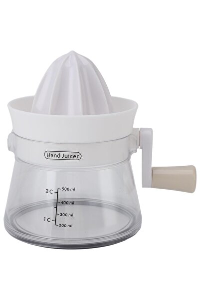 Flippy Storcător manual de citrice, durabil, ușor de utilizat și de depozitat, 16,5x13 cm, transparent/alb