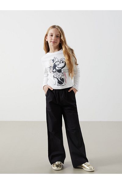 LC Waikiki Girls' Trousers with Elastic Waist
