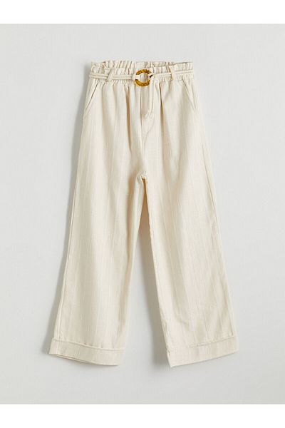 LC Waikiki Girls' Trousers with Elastic Waist
