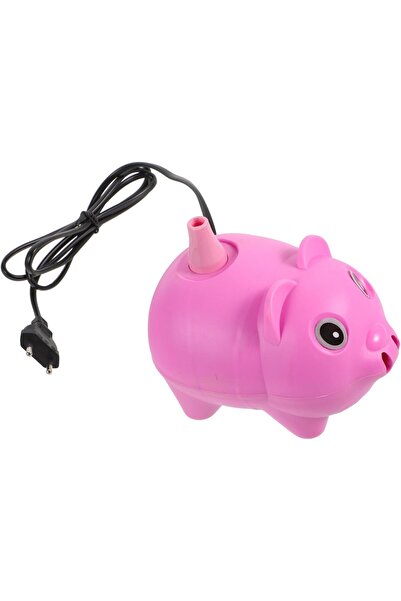Flippy Pompă electrică de umflat baloane, 380 W, plastic, model porc, roz