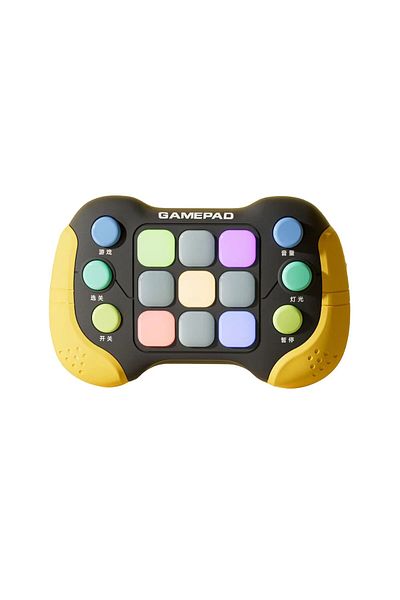Flippy Interactive Toy, Console Type, 6 Function Buttons, 5 Modes, 3 Years, Yellow/Black