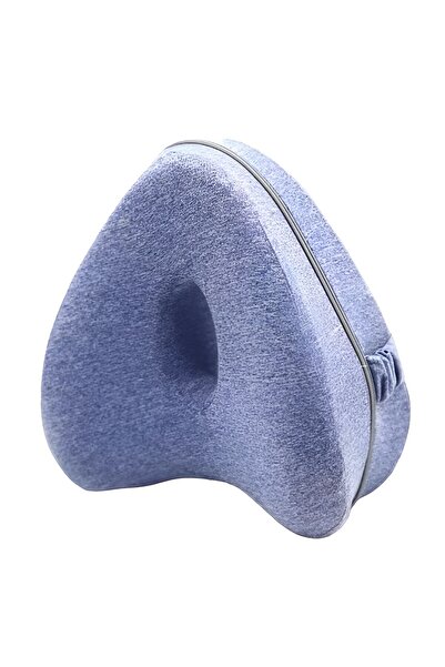 dalip Orthopedic Leg Pillow, Heart-shaped Memory Foam, 25x23x13 cm, Blue