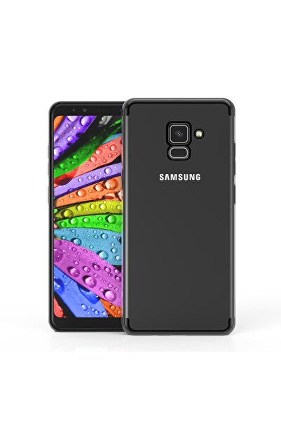 OEM Husa Samsung Galaxy A8 2018 Transparent cu Margini Negre