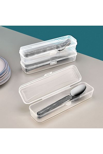 AKCAKESE Fork Spoon Knife Storage Box, Makeup Organizer 1 Piece