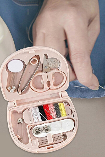 İnfeta Çantalı Mini Çok Fonksiyonlu İğne İplik Düğme Dikiş Makas Seti