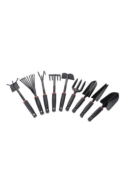 OEM Set of 9 Garden Tools for Planting, Tilling and Plant Care, Material