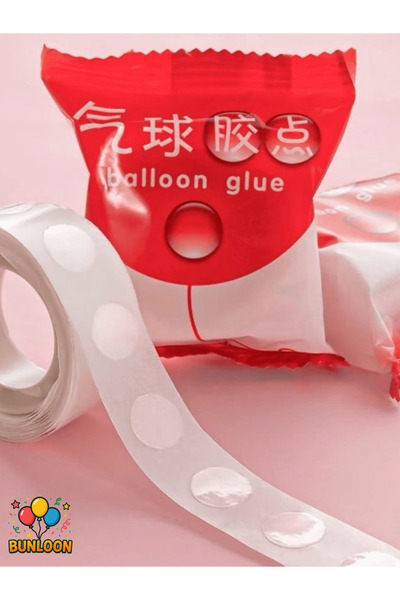 Bunloon Balon Yapıştırma Bandı | Çift Taraflı Şeffaf Balon Sabitleyici