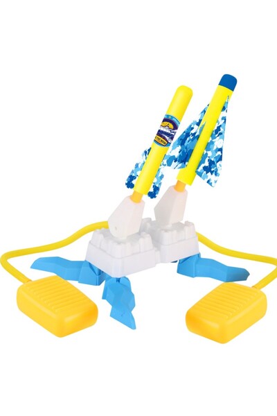 Flippy Toy for Kids, Flippy, Foot-Powered Rocket Launcher, Two Launchers, 6 Rockets Without Lights, 2 Aircr