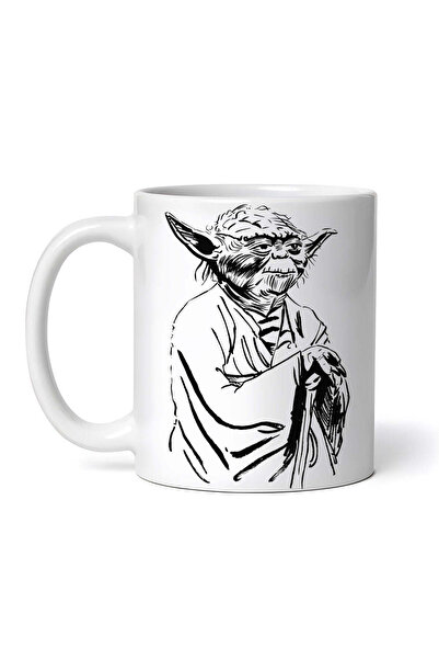 OEM Εξατομικευμένη λευκή κούπα, Mandalorian Star wars Yoda old man, INOVATIX®...