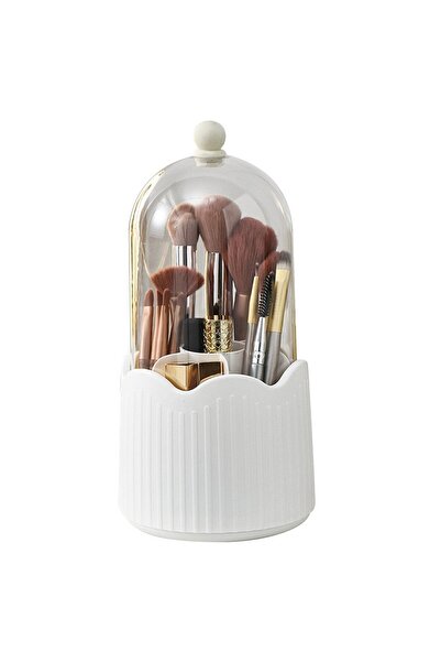 Flippy Makeup Brush Storage Box, Flippy, Rotating, Plastic, 36 cm x 13 cm, White