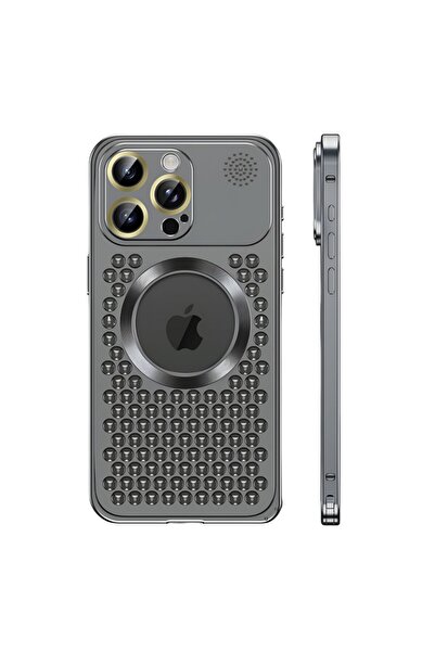 Flippy MagSafe Aromatherapy Case for iPhone 15 Pro, Flippy, Magnetic, Aluminum Alloy, Black