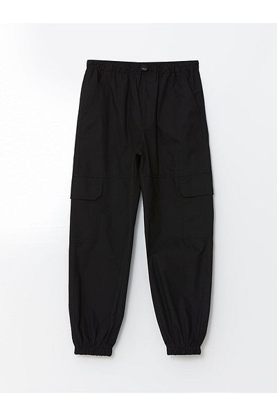 LC Waikiki Girls' Cargo Jogger Pants with Elastic Waist