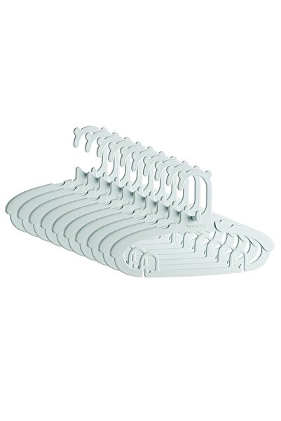 Flippy 10 umerașe pentru copii, rabatabile, potrivite pentru uscarea și depozitarea hainelor de bebeluși, 28x16,7 cm, verde