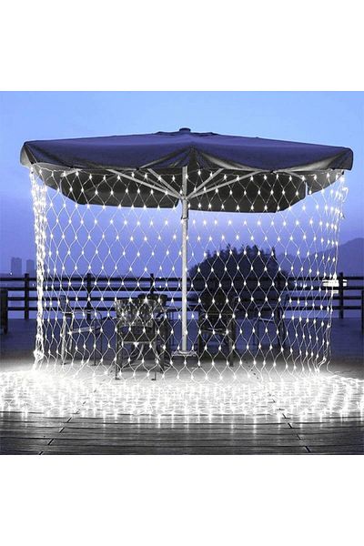 OEM Christmas Installation, Mesh Type, IP 44, 20 x 1 m, 800 LEDs, Cool White, 8 light games
