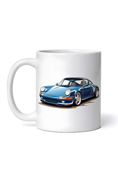 OEM Εξατομικευμένη λευκή κούπα, Vintage Porsche 911, INOVATIX®. 330ml