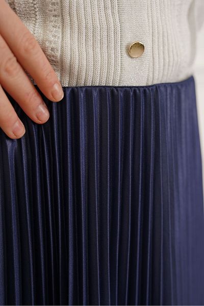 MODA Leather Look Pleated Skirt
