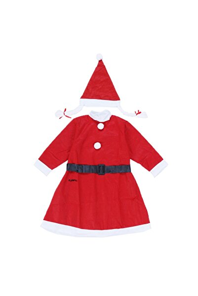 Flippy ® Santa Claus Costume for Girls, 7-9 years, 3 pieces, Polar
