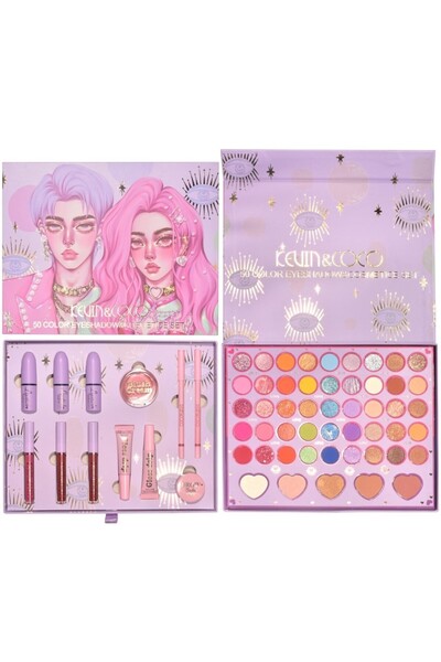 SOHO Set of 13 Makeup Products, KEVIN & COCO, Moonlight, 50 colors, 29 x 23 cm