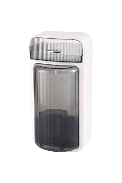 Flippy Bathroom Organizer, 4 Compartments + 1 Drawer, 360° Rotation, PP+PET, 27.5 x 16 x 11 cm, Whi