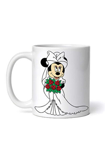 OEM Εξατομικευμένη Λευκή Κούπα, Minnie Bride, Inovatix®. 330ml