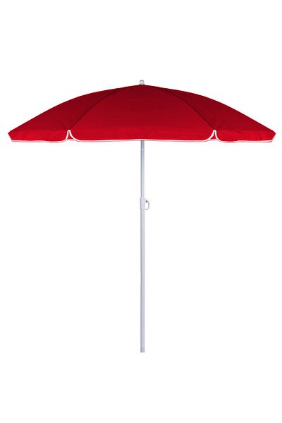 Deuba Round sun umbrella, Tilt function, Red, 200 cm