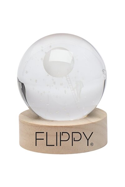 Flippy Decorative LED Lamp, Flippy, Crystal Ball 6cm Diameter, Astronaut on the Ladder to the Moon 3D, USB