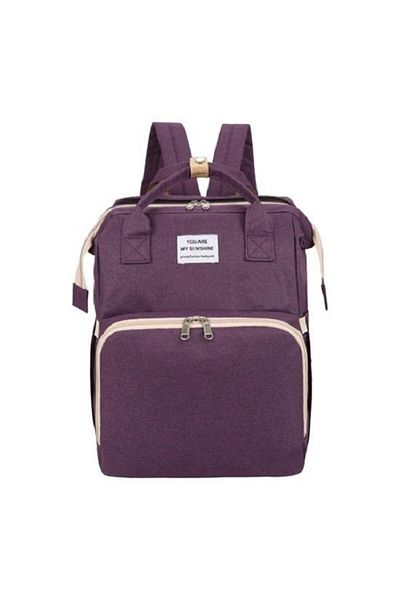 Flippy Rucsac multifuncțional, pliabil, pătuț, bază pentru înfășat, buzunar termic, violet