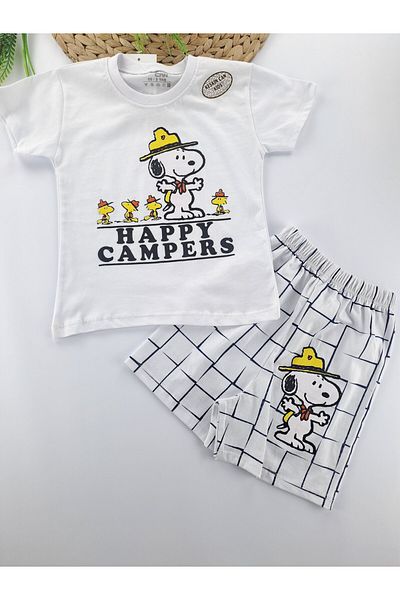 Butik Boy's Summer Shorts T-Shirt Double Suit Printed