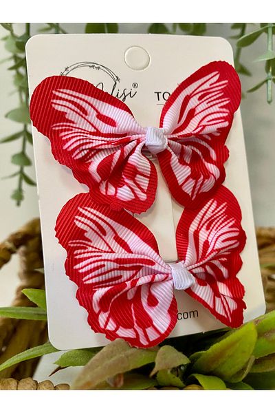 Toka Delisi Handmade Special Double Combination Red White Ribbon Buckle 23 April New Year's Day Buckle, Children's Teenager Gift