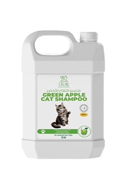 Caline شامبو القطط برائحة التفاح الأخضر، 5 لتر