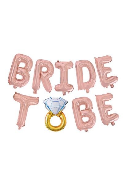 OEM Metallic Foil Balloon Set, Bride To Be Model, 40 cm Letters, Party Balloons,