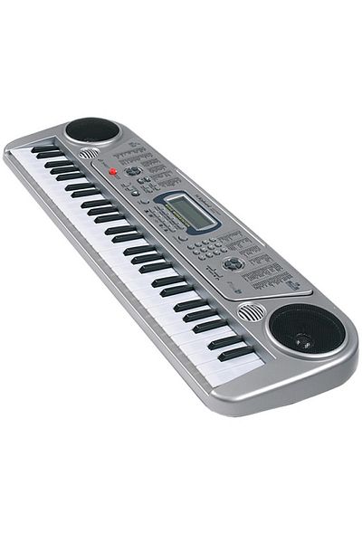 zola Orga electronica, Zola®, cu microfon, afisaj LCD, 54 clape, plastic, 61x20.5x6.5 cm, gri