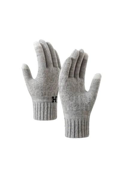 Flippy Men's Gloves, Flippy, Model H, Touchscreen Function, Acrylic Knit, Elastic Cuff, Velvet Interior, Un