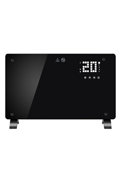 Flippy Convector electric, Flippry, 2000W, Wi-Fi, Termostat, Afișaj LED, 82.3x12x45.6 cm, Negru