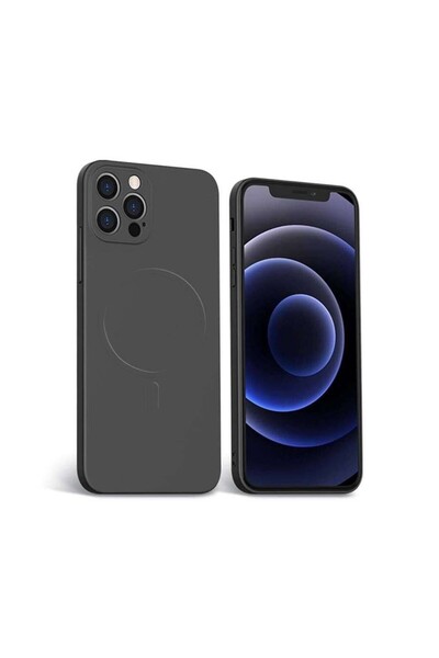 Flippy Husa protectie compatibila cu Apple iPhone 12 Mini Mag Safe Silicone Negru