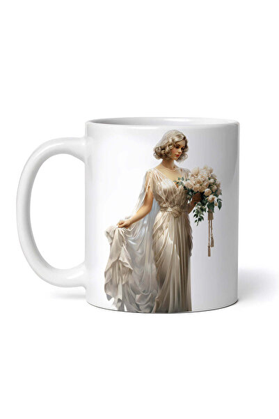 OEM Cană albă personalizată, Mireasă clasică, Inovatix®. 330 ml