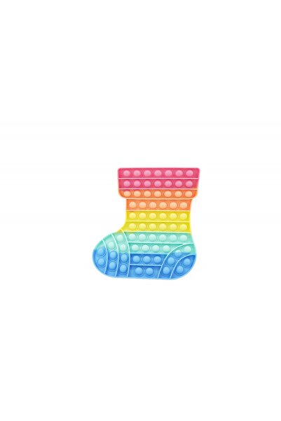 Flippy Jucărie antistres din silicon, Flippy, Pop It Now and Flip It, șosetă de Crăciun, multicoloră